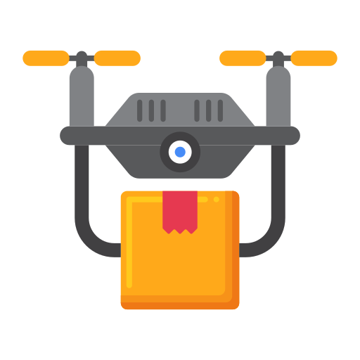 dostawa dronem Flaticons Flat ikona