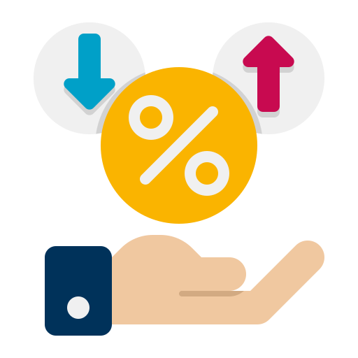 tasso di interesse variabile Flaticons Flat icona