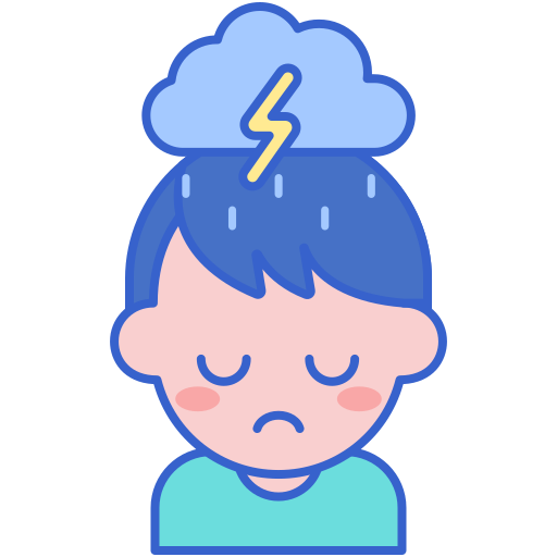 depressivo Flaticons Lineal Color Ícone