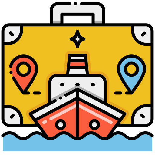 kreuzfahrtschiff Flaticons Lineal Color icon
