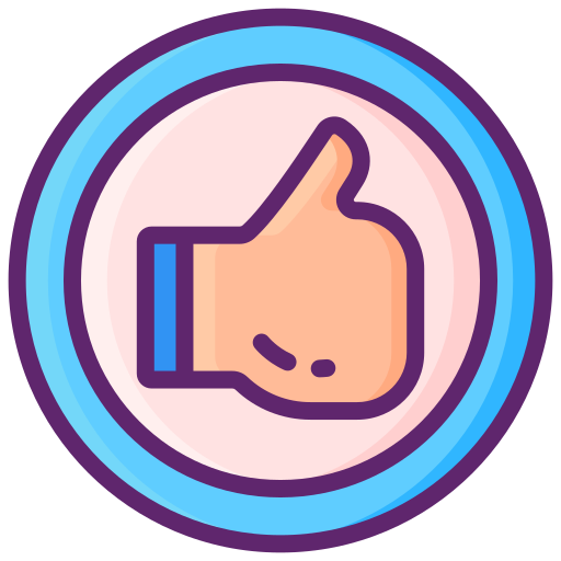 Thumbs up Flaticons Lineal Color icon
