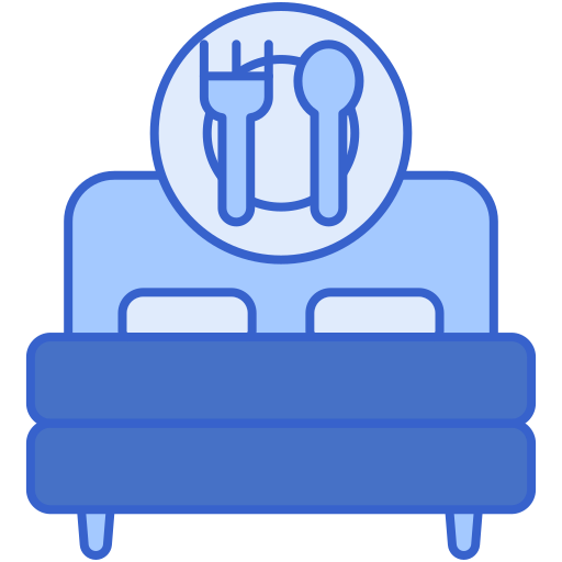 Bed and breakfast Flaticons Lineal Color icon