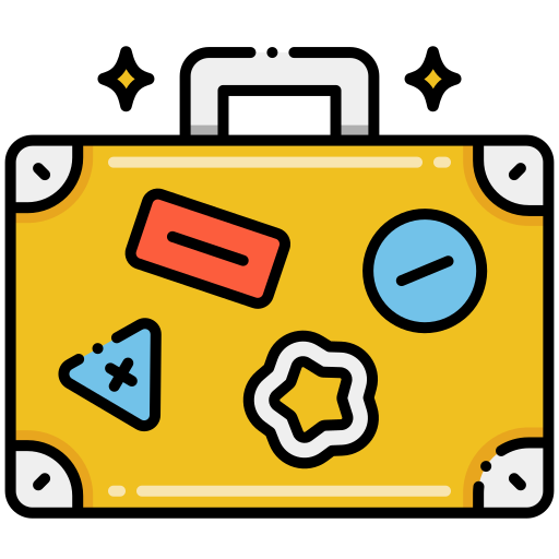 bagage Flaticons Lineal Color icoon