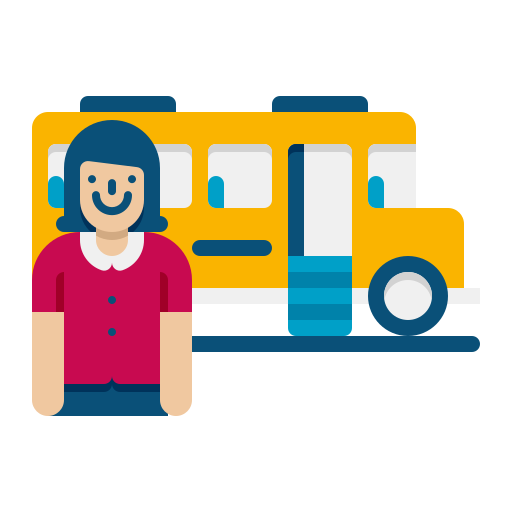conductor de autobús Flaticons Flat icono