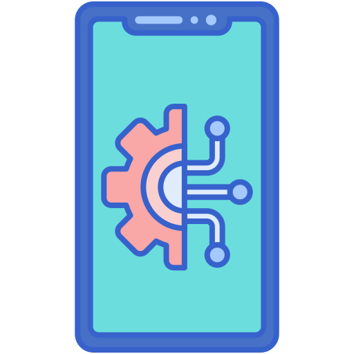 telefon komórkowy Flaticons Lineal Color ikona