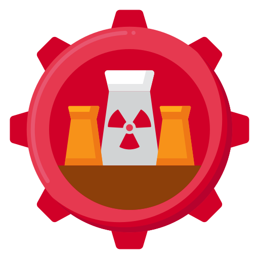 planta nuclear Flaticons Flat icono