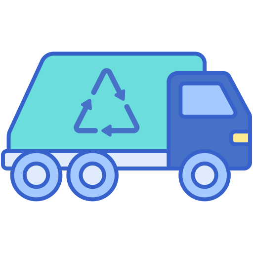 camion de recyclage Flaticons Lineal Color Icône