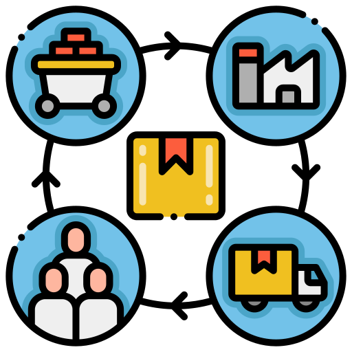 Value chain Flaticons Lineal Color icon