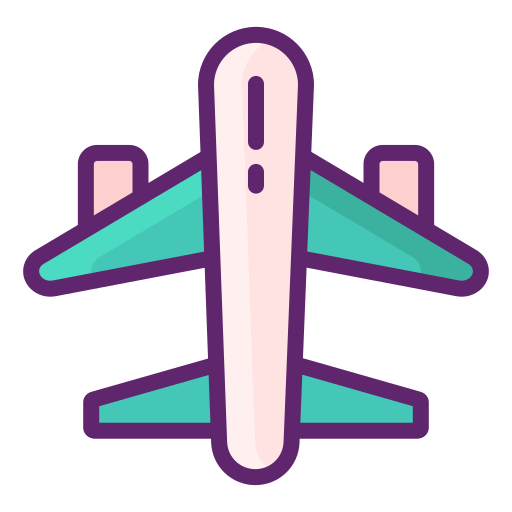 vliegtuig Flaticons Lineal Color icoon