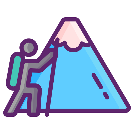 Hiking Flaticons Lineal Color icon