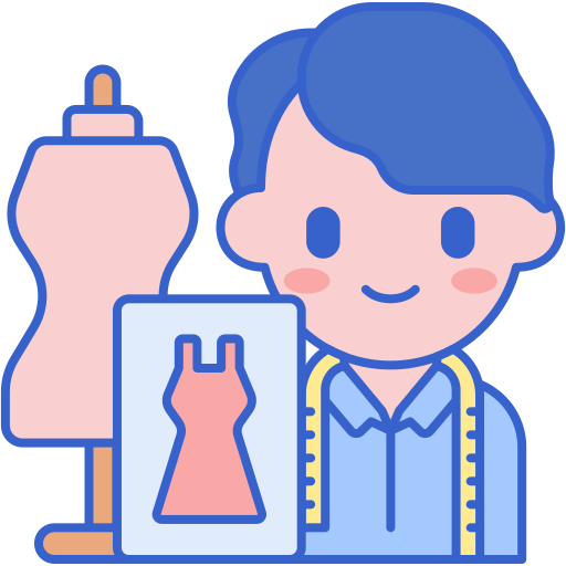 Fashion designer Flaticons Lineal Color icon