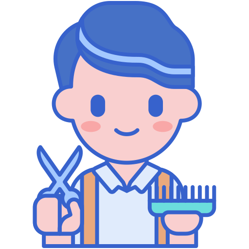 Hairdresser Flaticons Lineal Color icon