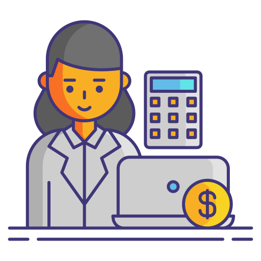 Accountant Flaticons Lineal Color icon