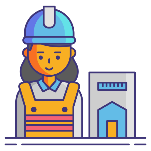 Architect Flaticons Lineal Color icon