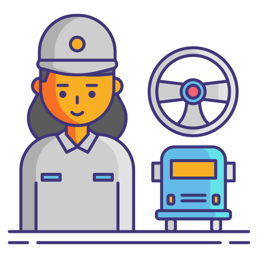 Bus driver Flaticons Lineal Color icon