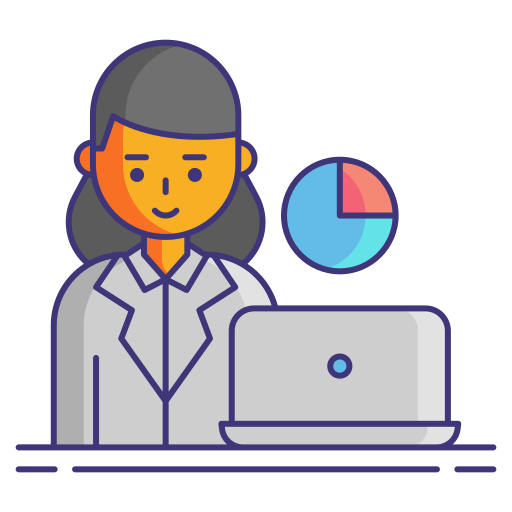 business analyst Flaticons Lineal Color icon