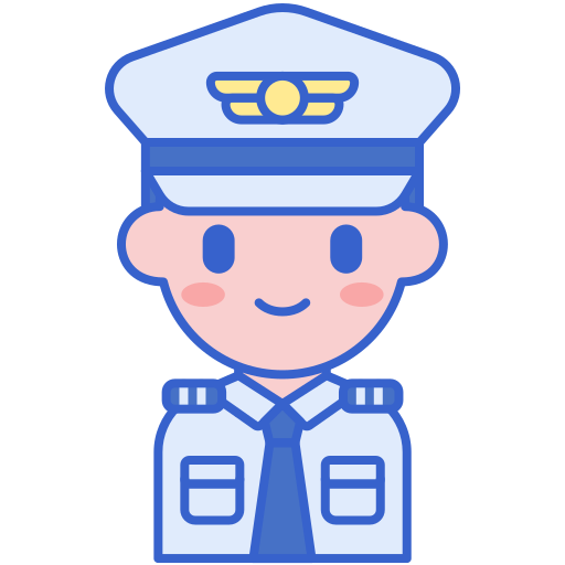Pilot Flaticons Lineal Color icon