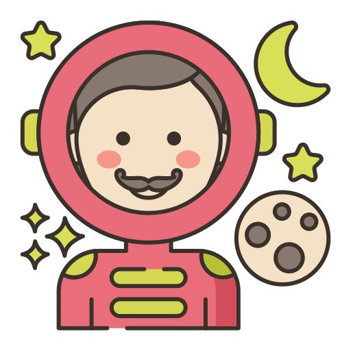astronaut Flaticons Lineal Color icoon