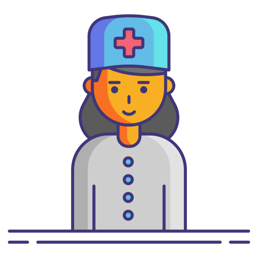 krankenschwester Flaticons Lineal Color icon