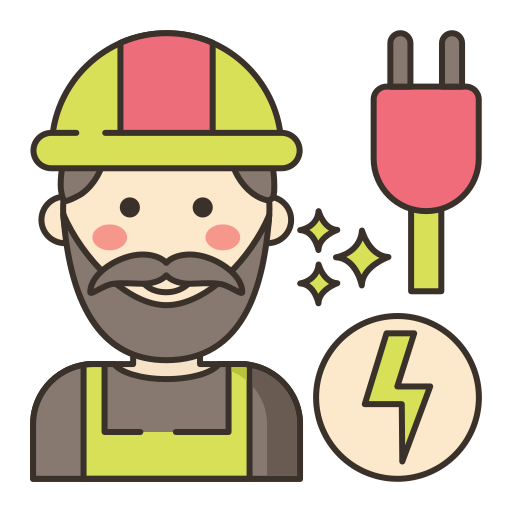 Electrician Flaticons Lineal Color icon