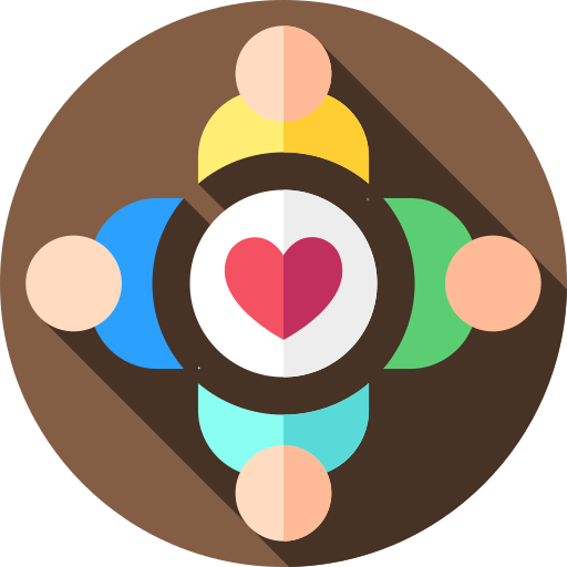 humanitaire hulp Flat Circular Flat icoon