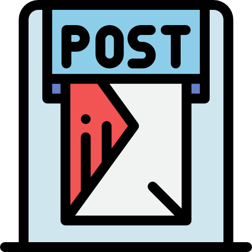 skrzynka pocztowa Detailed Rounded Lineal color ikona