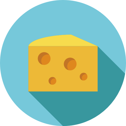 queso Flat Circular Flat icono