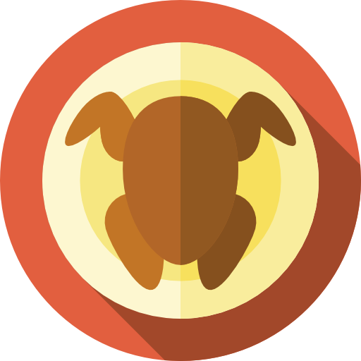 Roast chicken Flat Circular Flat icon