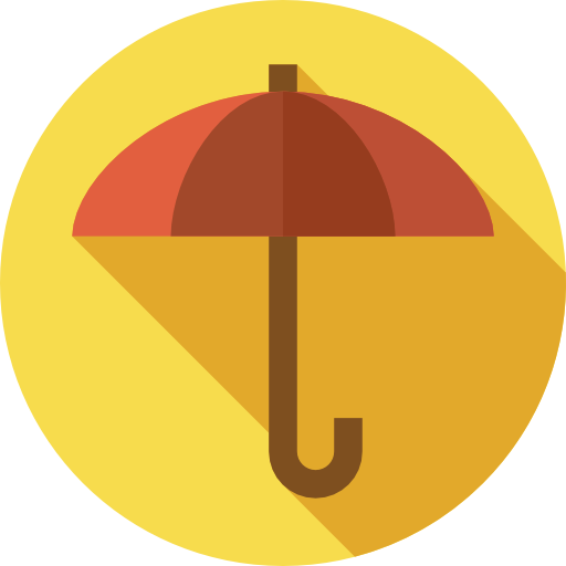 우산 Flat Circular Flat icon