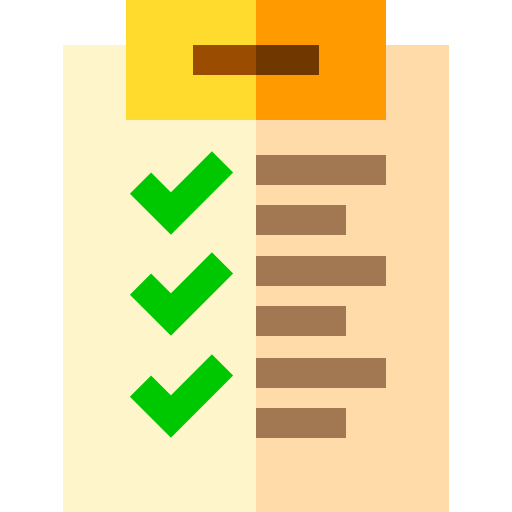 checkliste Basic Straight Flat icon