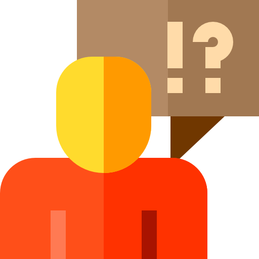 pregunta del cliente Basic Straight Flat icono