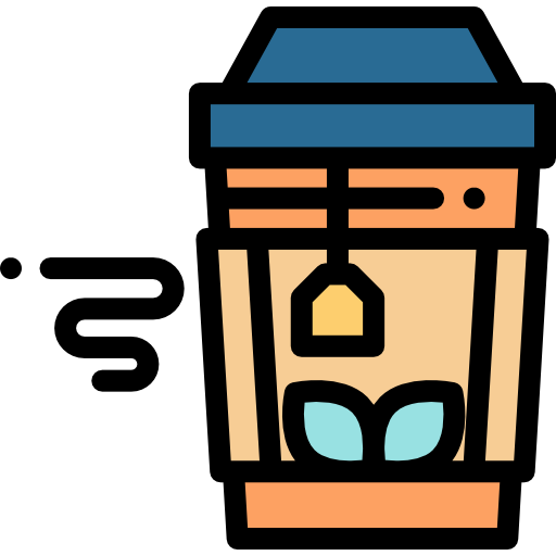 お茶 Detailed Rounded Lineal color icon