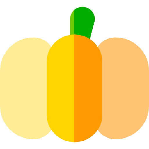 Pumpkin Basic Straight Flat icon