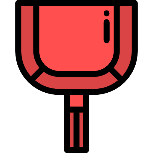 Dustpan Detailed Rounded Lineal color icon