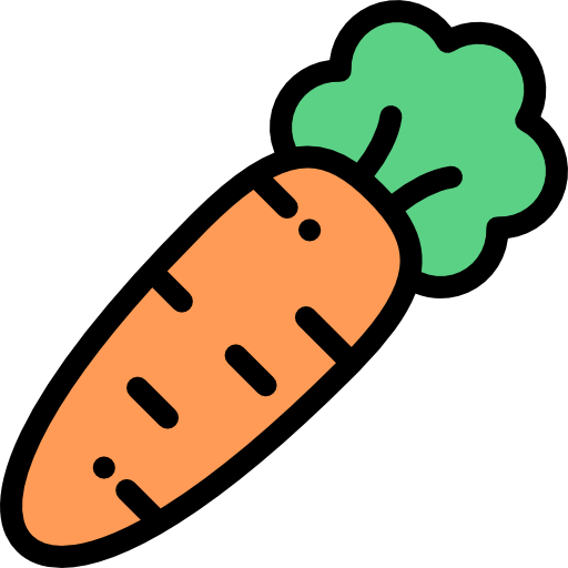 Морковь Detailed Rounded Lineal color иконка