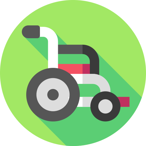 rolstoel Flat Circular Flat icoon