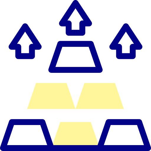 lingotto d'oro Detailed Mixed Lineal color icona