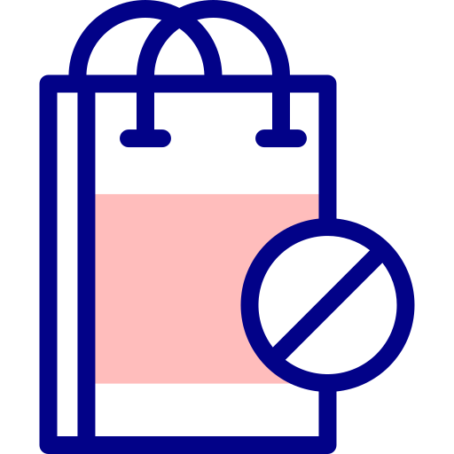 買い物袋なし Detailed Mixed Lineal color icon