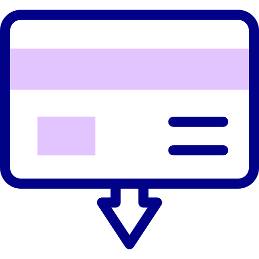 신용 카드 Detailed Mixed Lineal color icon
