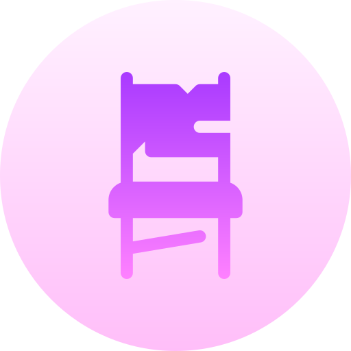 cadeira de madeira Basic Gradient Circular Ícone
