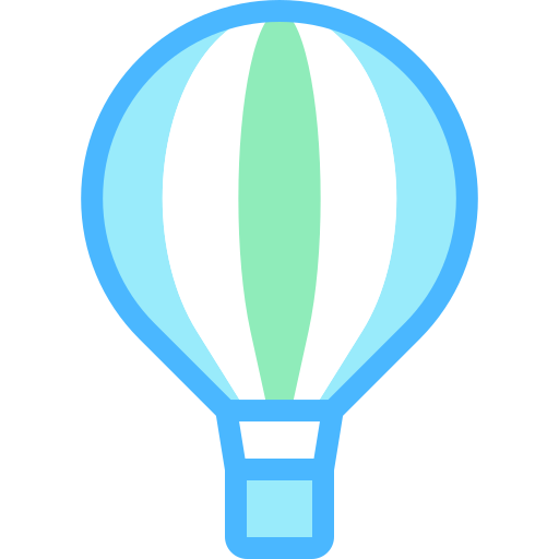 balão de ar quente Detailed color Lineal color Ícone