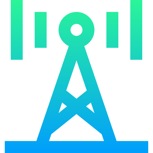 Radio tower Super Basic Straight Gradient icon