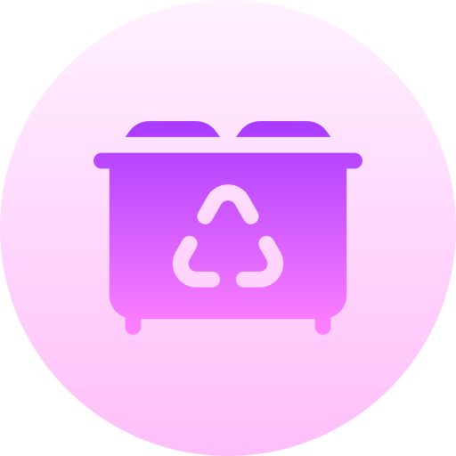 Rubbish Basic Gradient Circular icon