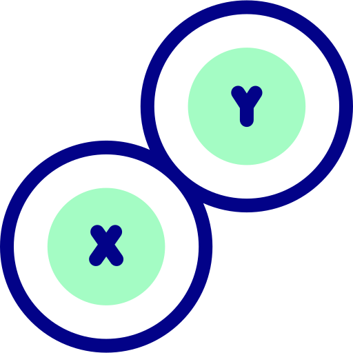 염색체 Detailed Mixed Lineal color icon