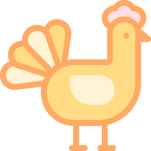 pollo Detailed color Lineal color icono
