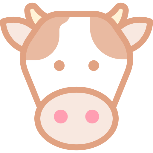 Cow Detailed color Lineal color icon