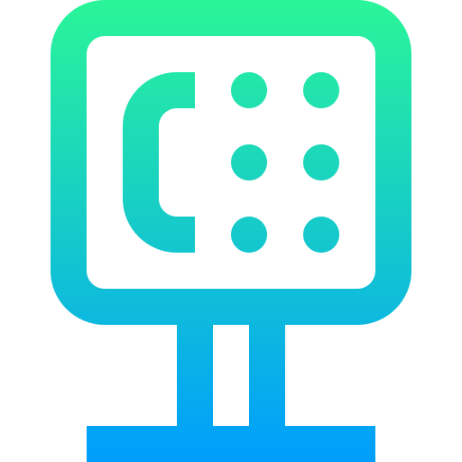 publiczny telefon Super Basic Straight Gradient ikona