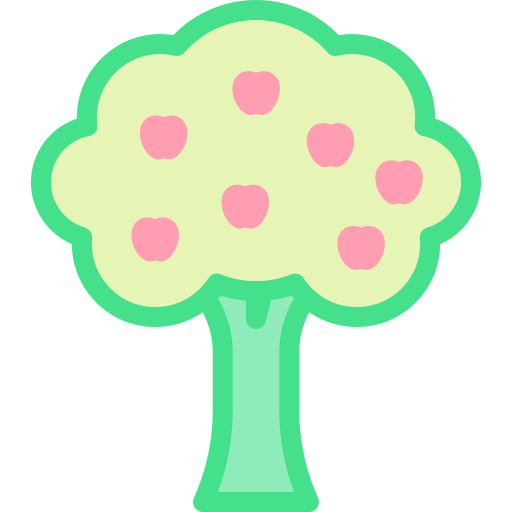 果樹 Detailed color Lineal color icon