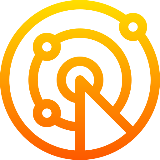 radar Basic Gradient Lineal color Ícone