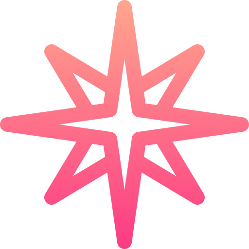rosa dei venti Basic Gradient Lineal color icona
